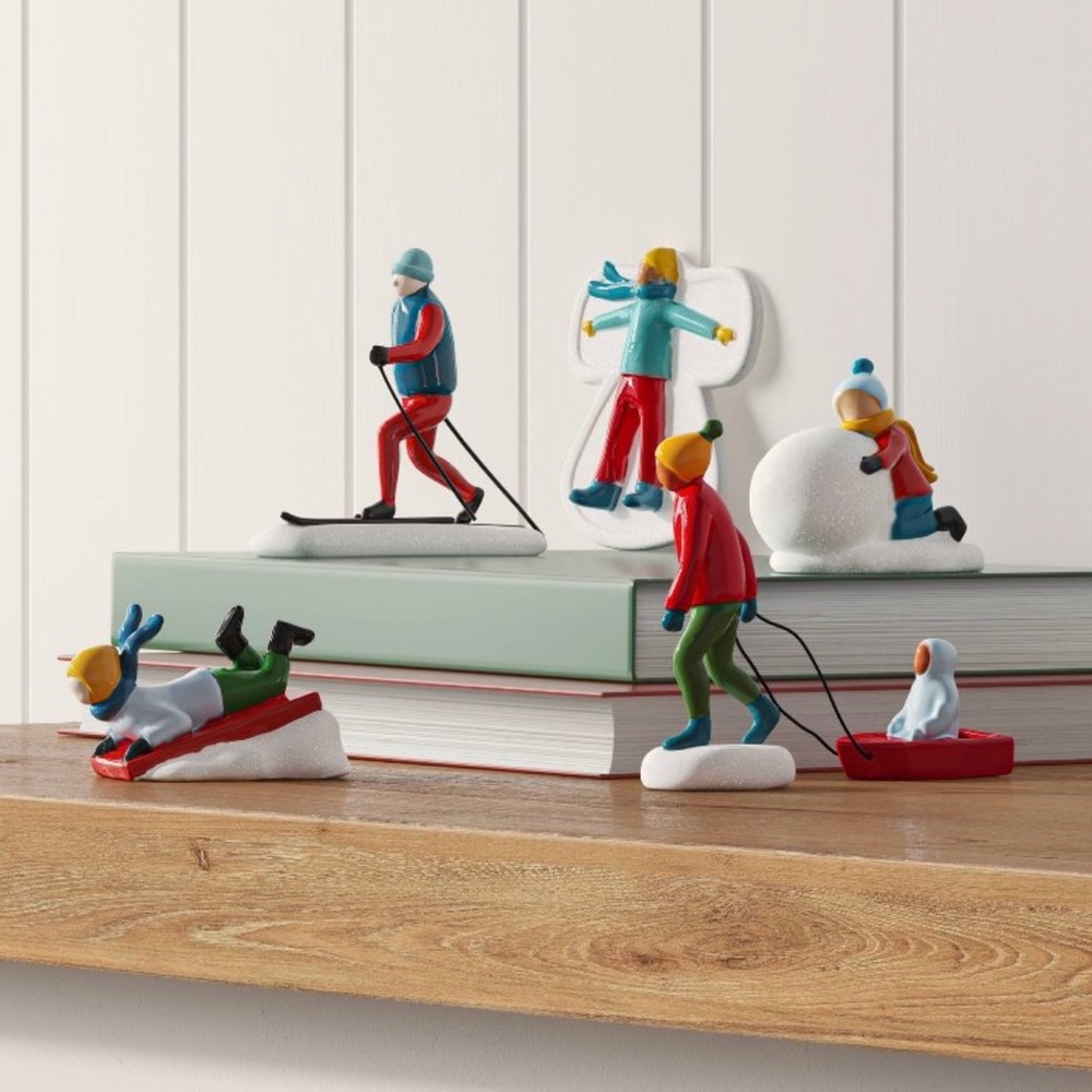 Wondershop 5pc Snow Activities Christmas Figurine Set